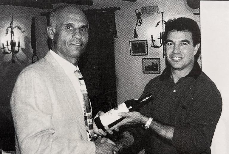 Spain Golf Holiday, Winner Varnavas Christophi with Carlos (restaurant owner)