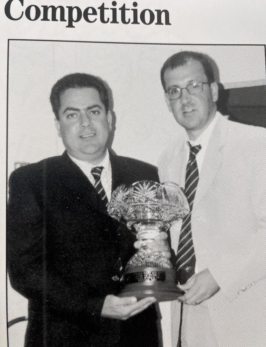 Singles K.O. Winner Chris Antoniou with Captain